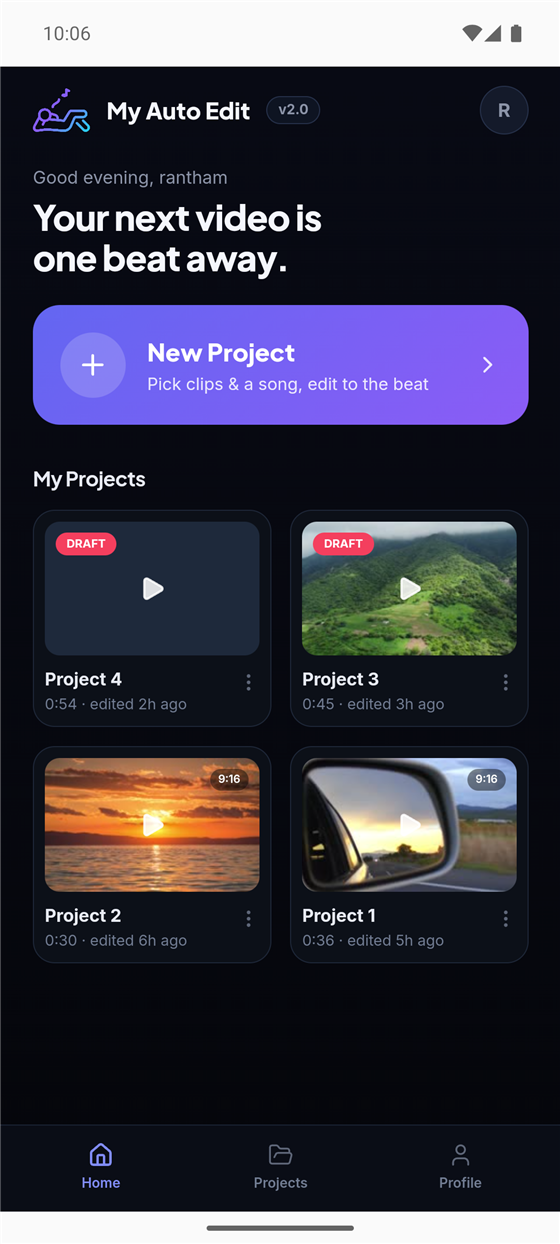 My Auto Edit Android app screenshot